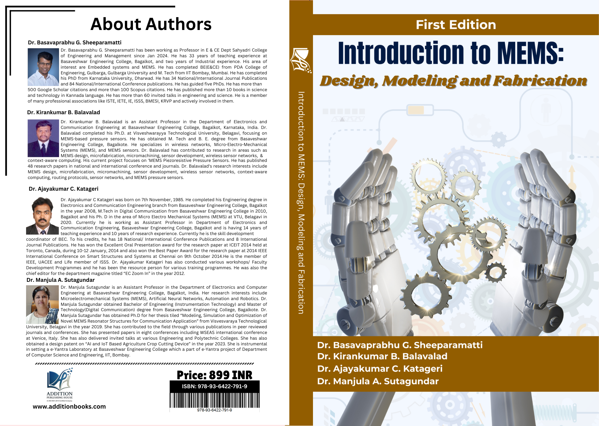 Introduction to MEMS Design, Modeling and Fabrication